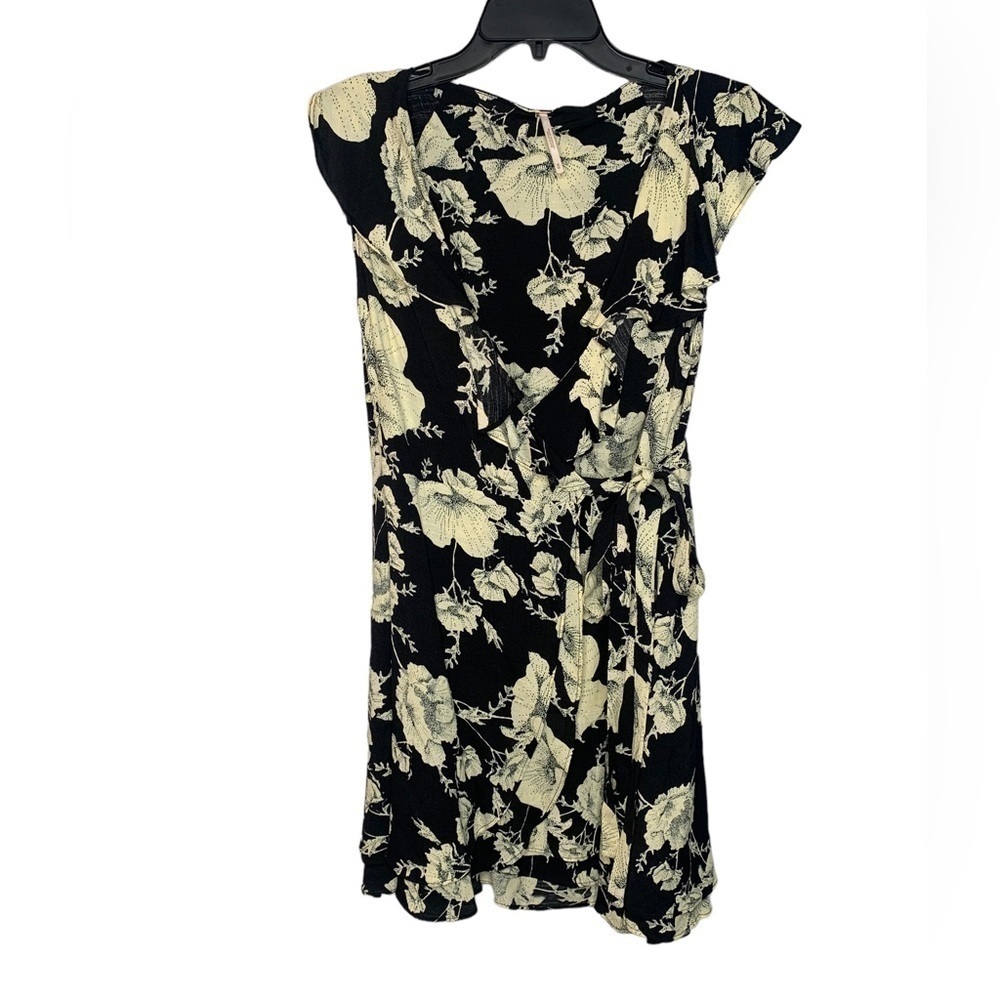 Free People French Quarter Floral Mini Wrap Dress Size Medium - Picture 3 of 7
